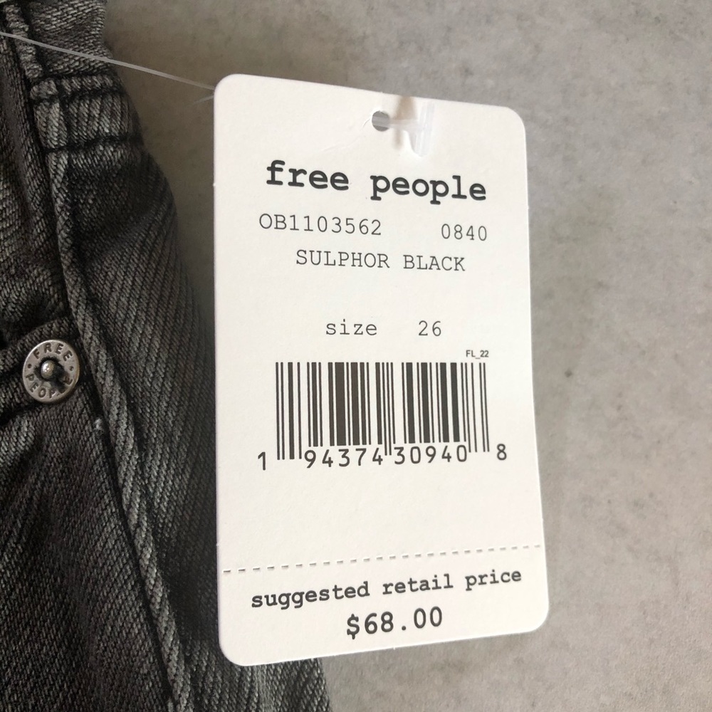 Free People Good Vibrations Fray Hem Denim Shorts - Picture 5 of 7